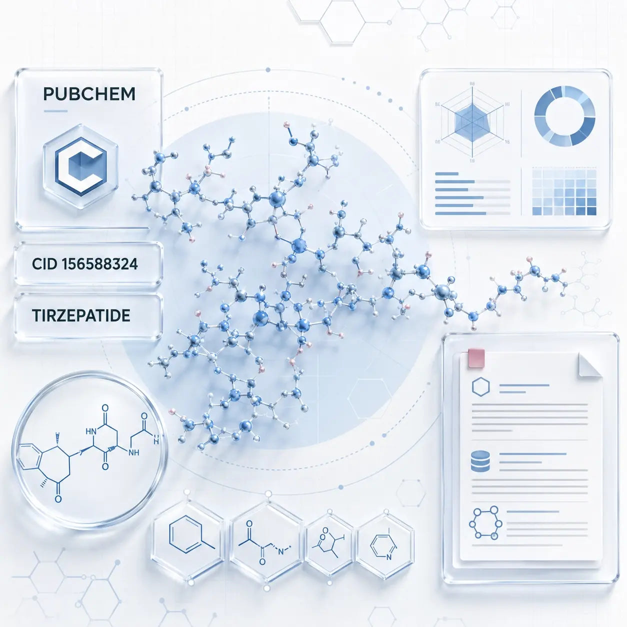 Tirzepatide PubChem CID 156588324 molecular properties and chemical information
